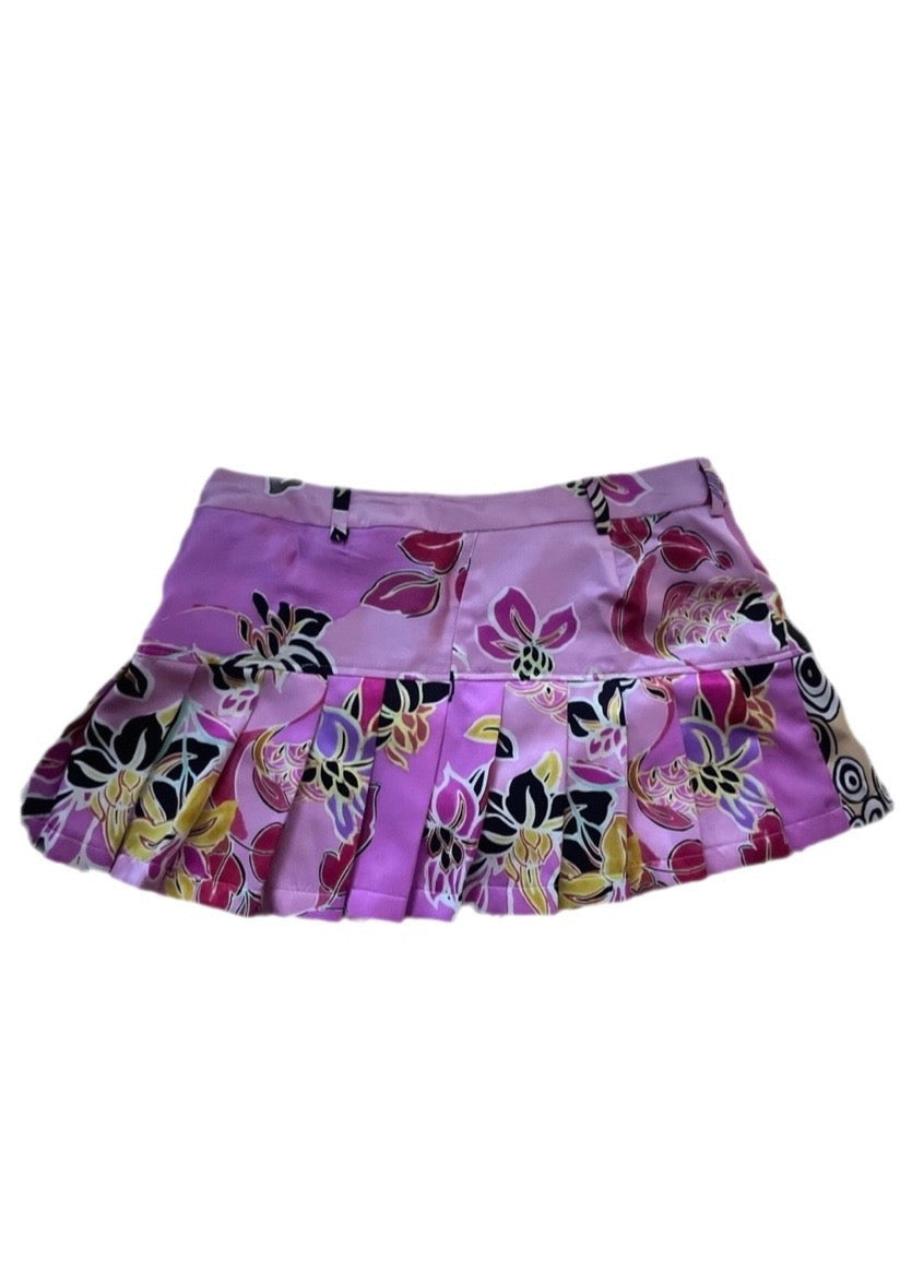 Pomarossa Silk Pleated Mini Skort