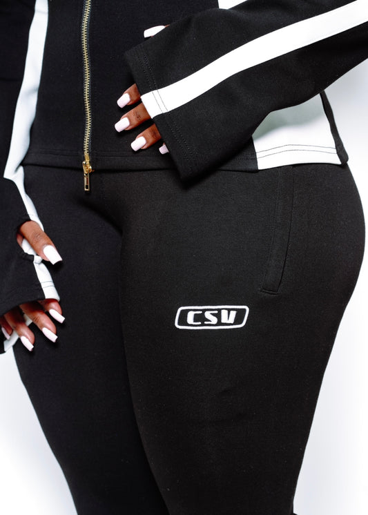 Flared Knit Pant in Licorice