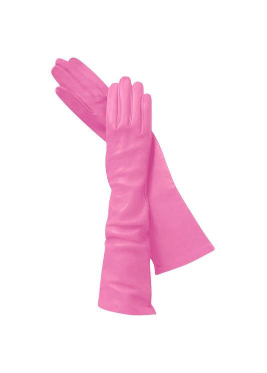 Leather Gloves in Doll Pink