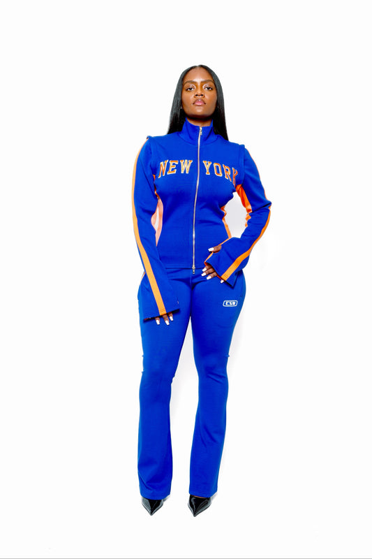 Flared Knit Pant in Cobalt (Limited-Edition)