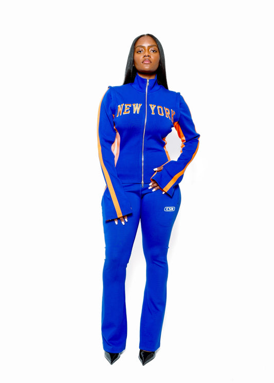 Flared Knit Pant in Cobalt (Limited-Edition)