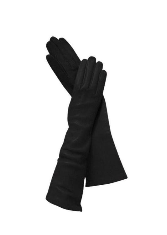 Leather Opera Gloves in Carbon