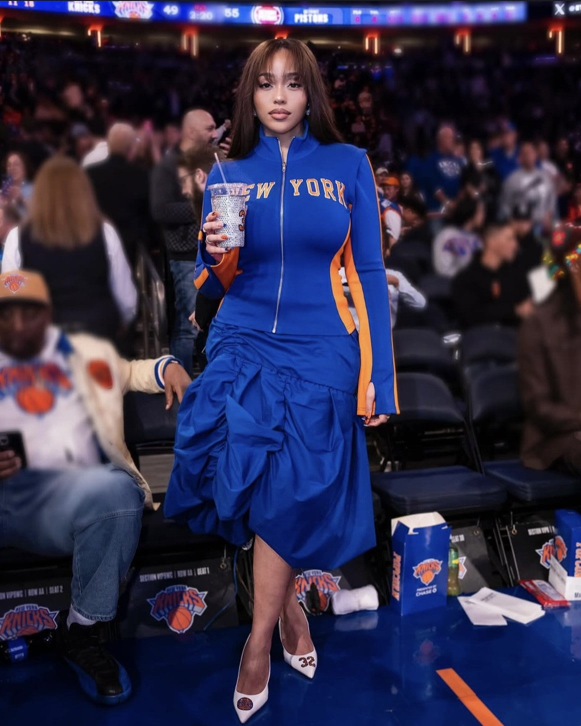 New York Embroidery Knit Jacket in Cobalt (Limited-Edition)