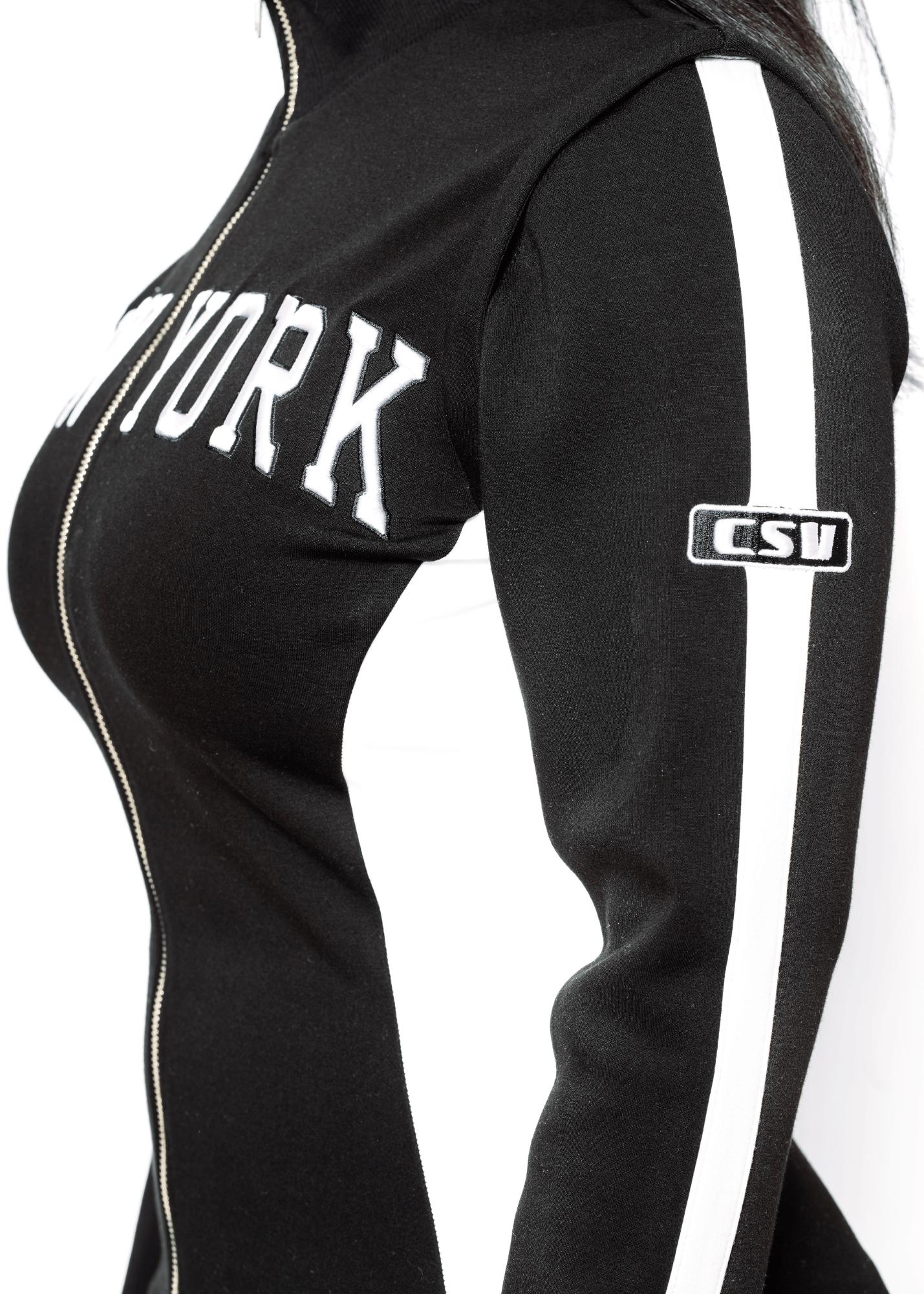 New York knit jacket for women front view