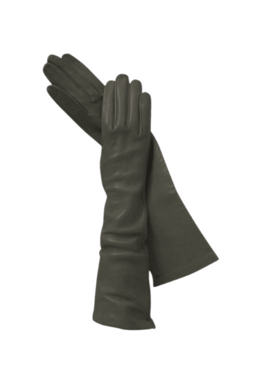 Leather Opera Gloves in Sage