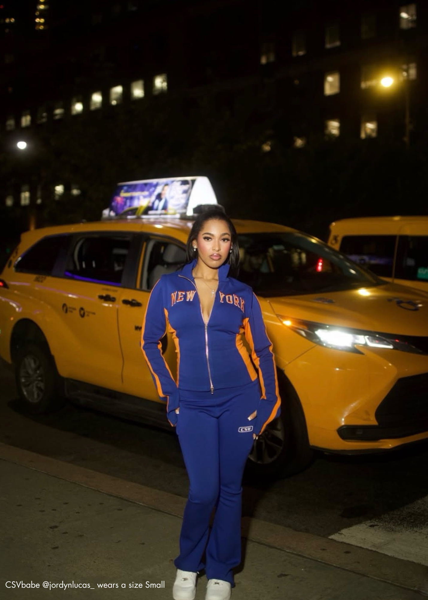 New York Knit Jacket with Detachable Sleeves in Cobalt Blue/Orange (Limited-Edition)