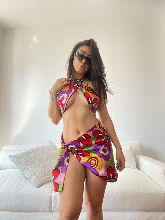 AWARA | SILK WRAP SKIRT - csvnewyork